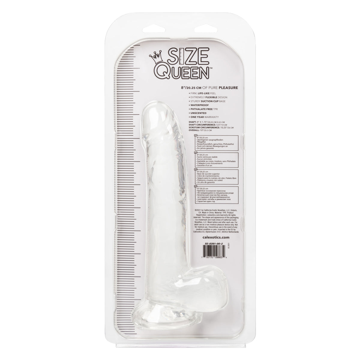 Size Queen 8 Inch Realistic Dong > Dildos > Realistic Dildos