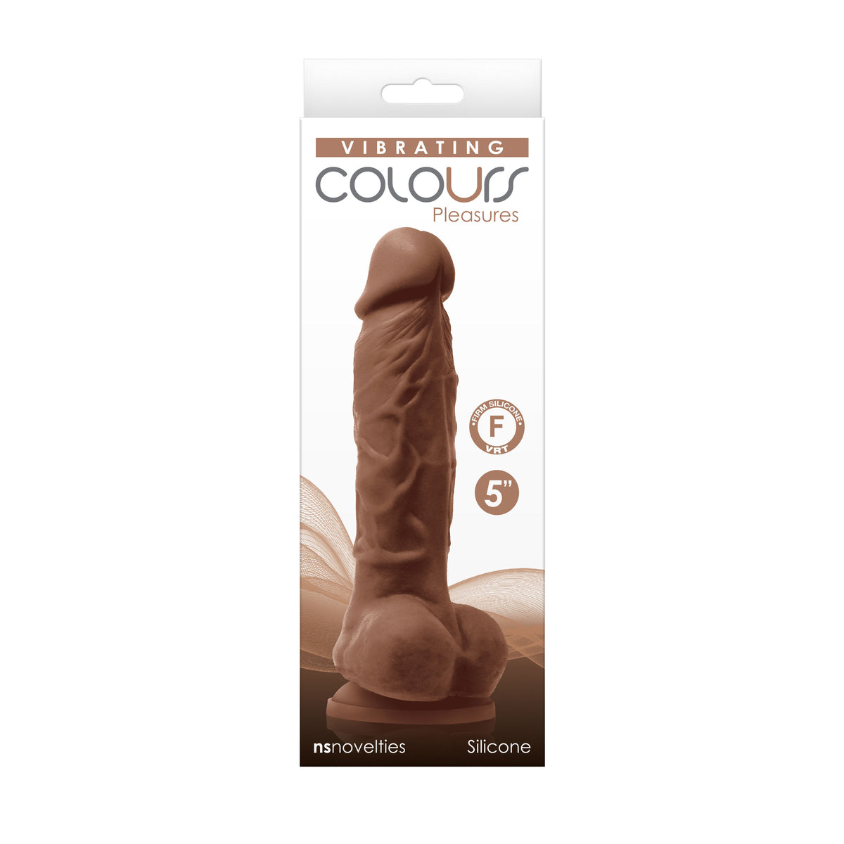 Colours Pleasures Vibrating 5 Inch Dildo in Sleek White Brown > Vibrators > Realistic Vibrators