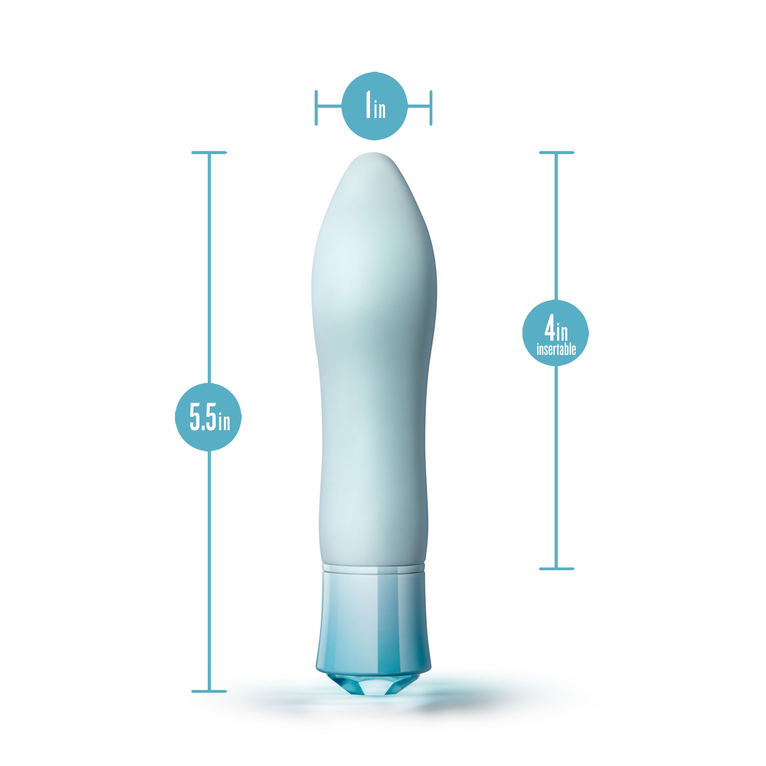 Oh My Gem Ardor Aquamarine Tapered End Adult Vibrator Vibrators - G Spot