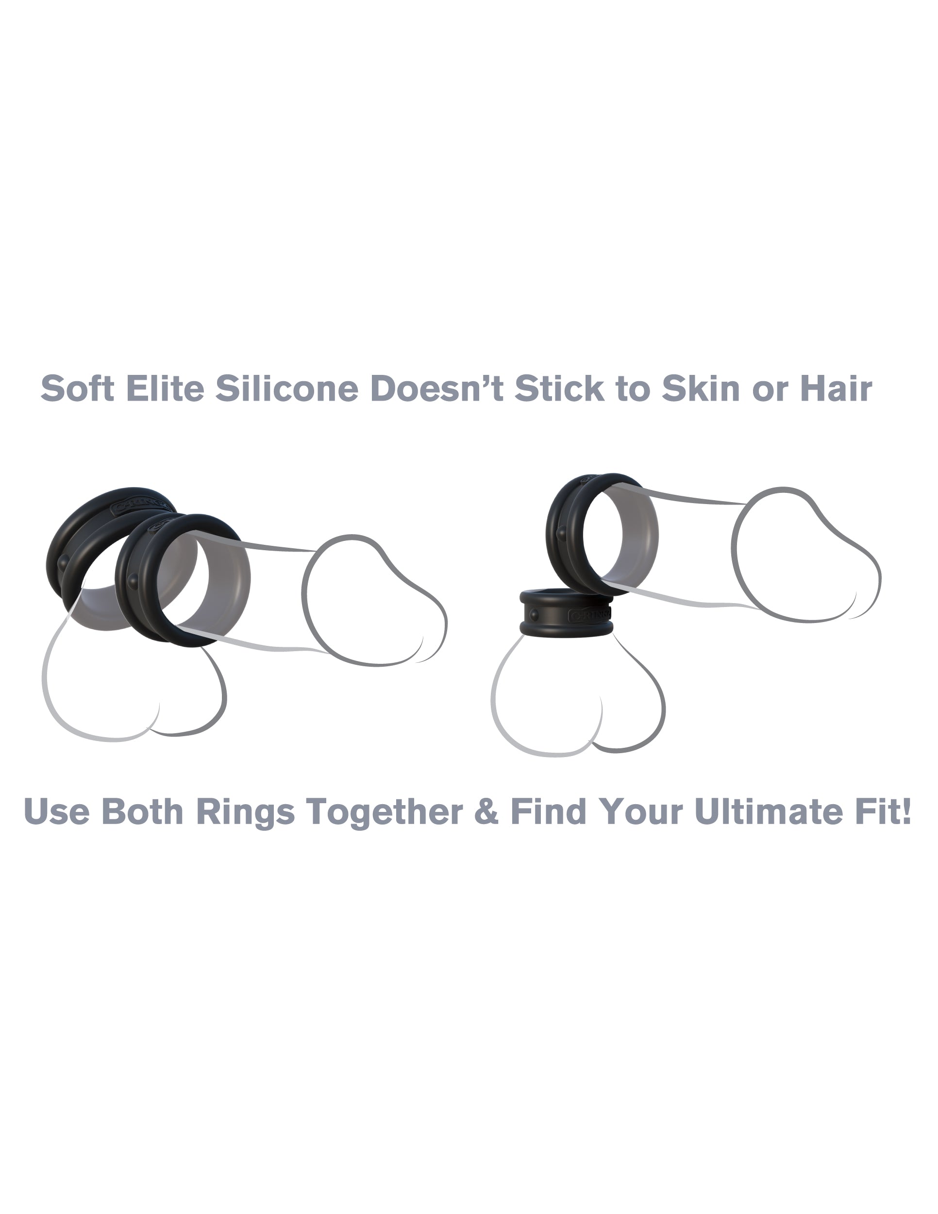 Fantasy C-Ringz Max Width Silicone Cock Rings Set of 2 COCK RING Set