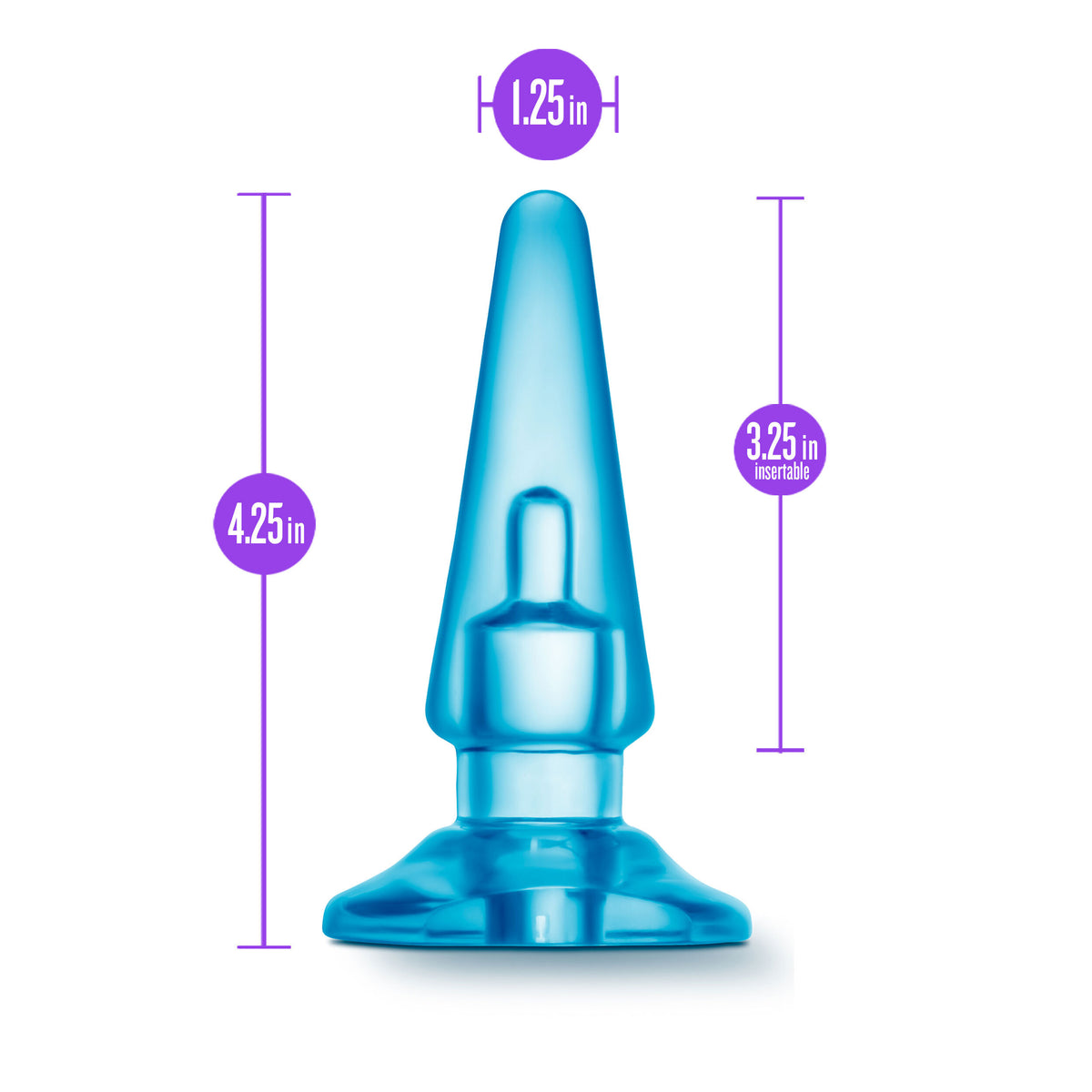 B Yours Basic Anal Plug Blue 4 Inch – Beginner Size Kegel Exercise Toy > Anal Range > Butt Plugs