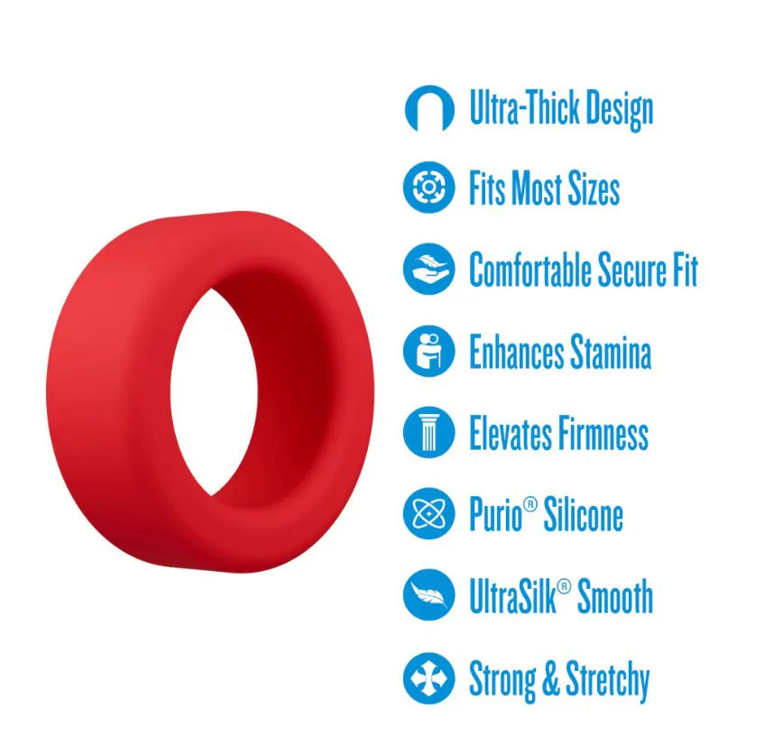 Performance Plus Pursuit (Red) – Durable Thick Cock Ring > Cock Ring > Single
