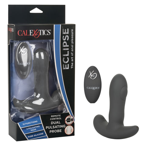 Eclipse Remote Control Dual Motor Pulsating Anal Probe Toy Butt Plugs - Vibrating