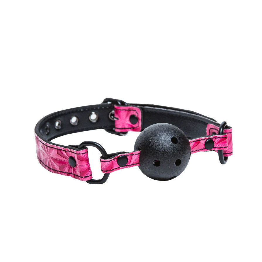 Sinful Pink Ball Gag with Adjustable Strap for Comfortable Play > Bondage Gear > Gags and Bits