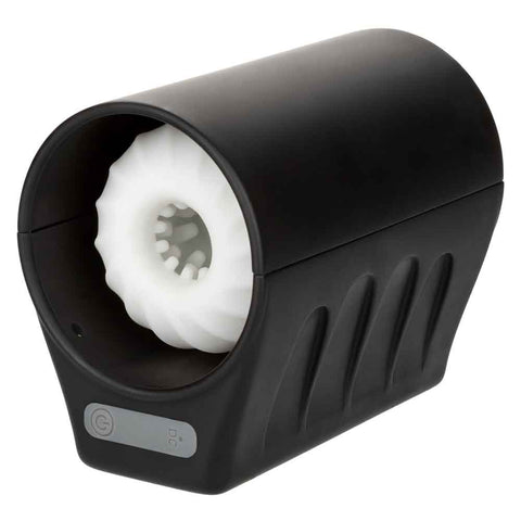 Optimum Power Power Thruster USB Rechargeable Textured Stroker Sleeve with 5 Thrusting Functions Masturbation Aids for Males