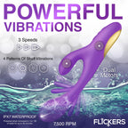 Tri-Flick Silicone Rabbit Vibrator Purple Toy > Vibrators > Ladies > Rabbit