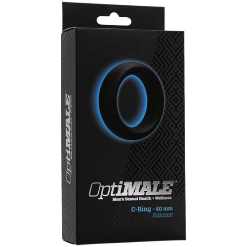 Doc Johnson Optimale 40mm Black Silicone C Ring Thick Stretchable Ring > Cock Ring > Single