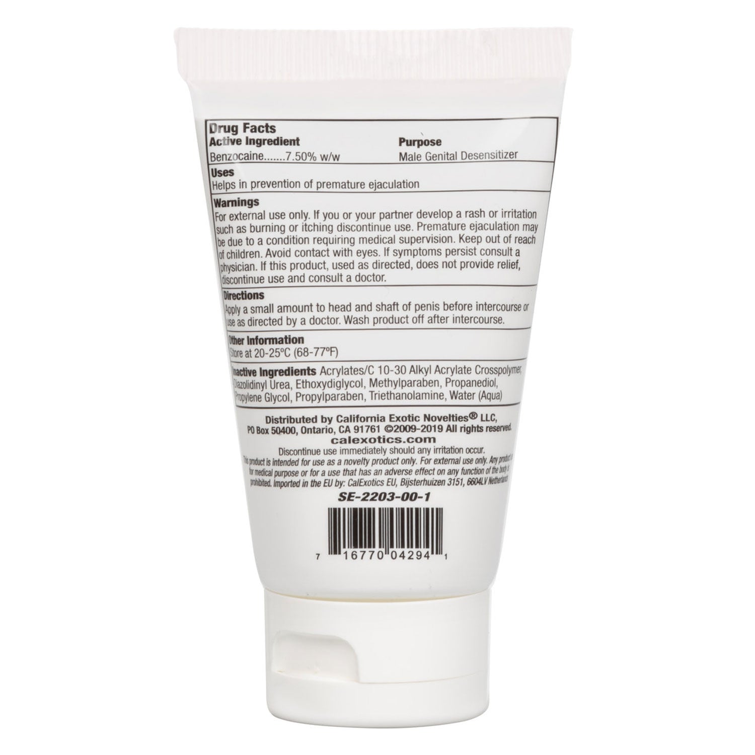 Optimum Rock Hard Cream 2 Oz Unscented Desensitizing Gel > Essentials > Mens Enhancers