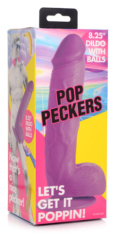 Pop Pecker 8.25 Inch Realistic Dildo With Suction Base Light Dongs Realistic