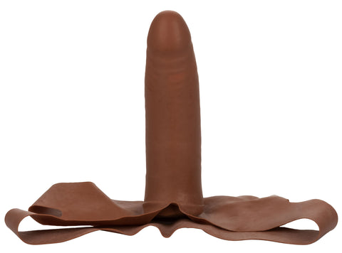Original Accommodator Latex Dong Brown Adult Erotic Toy STRAP-ONS