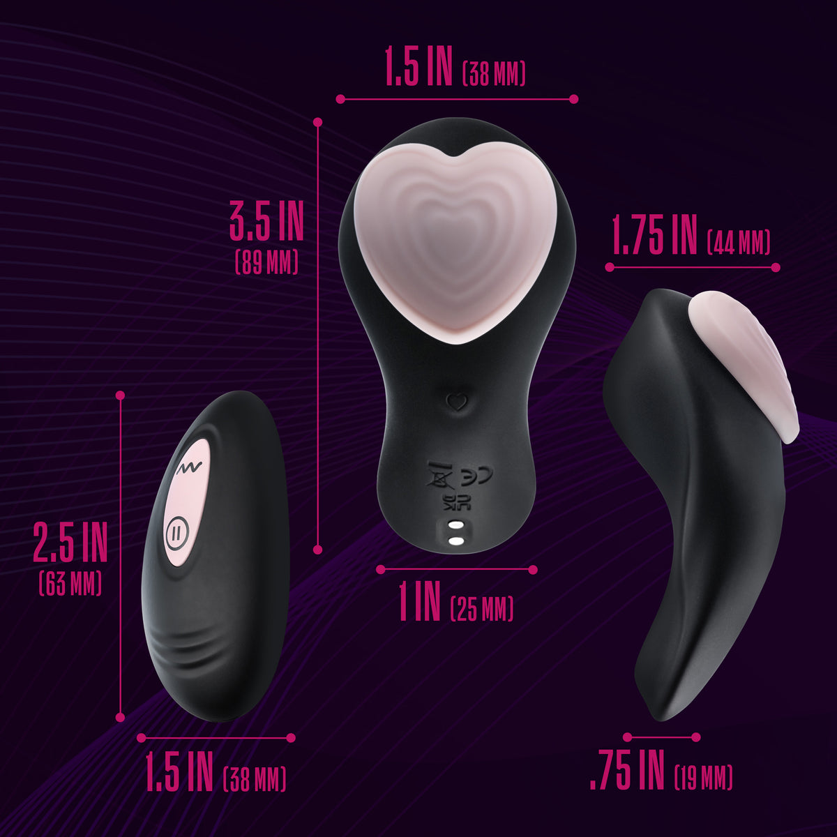 Temptasia Heartbeat Remote Control Panty Vibrator Pink > Sex Toys For Ladies > Panty Vibes
