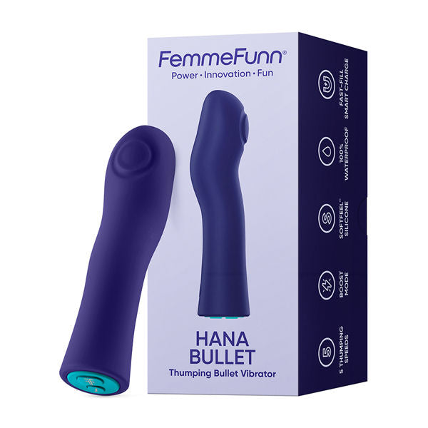 Hana Bullet Thumping Vibrator Pink Waterproof Adult Toy Purple BULLETS