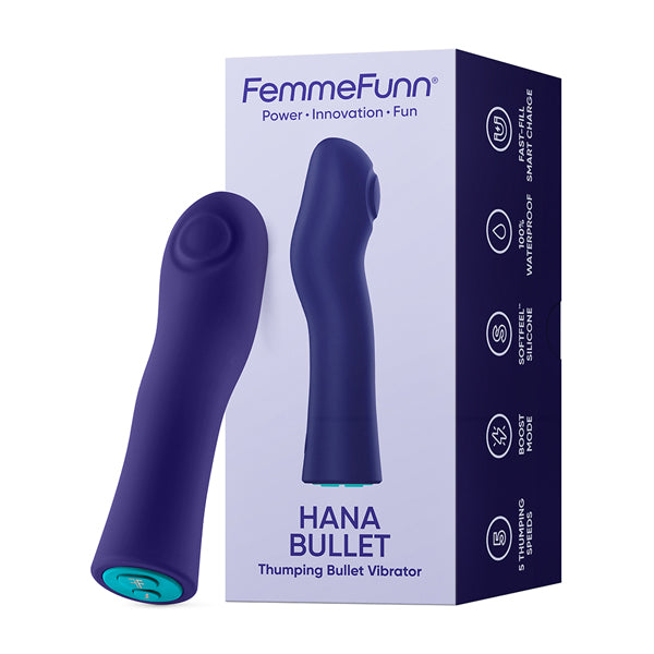Hana Bullet Thumping Vibrator Pink Waterproof Purple > Vibrators > Mini Vibrators