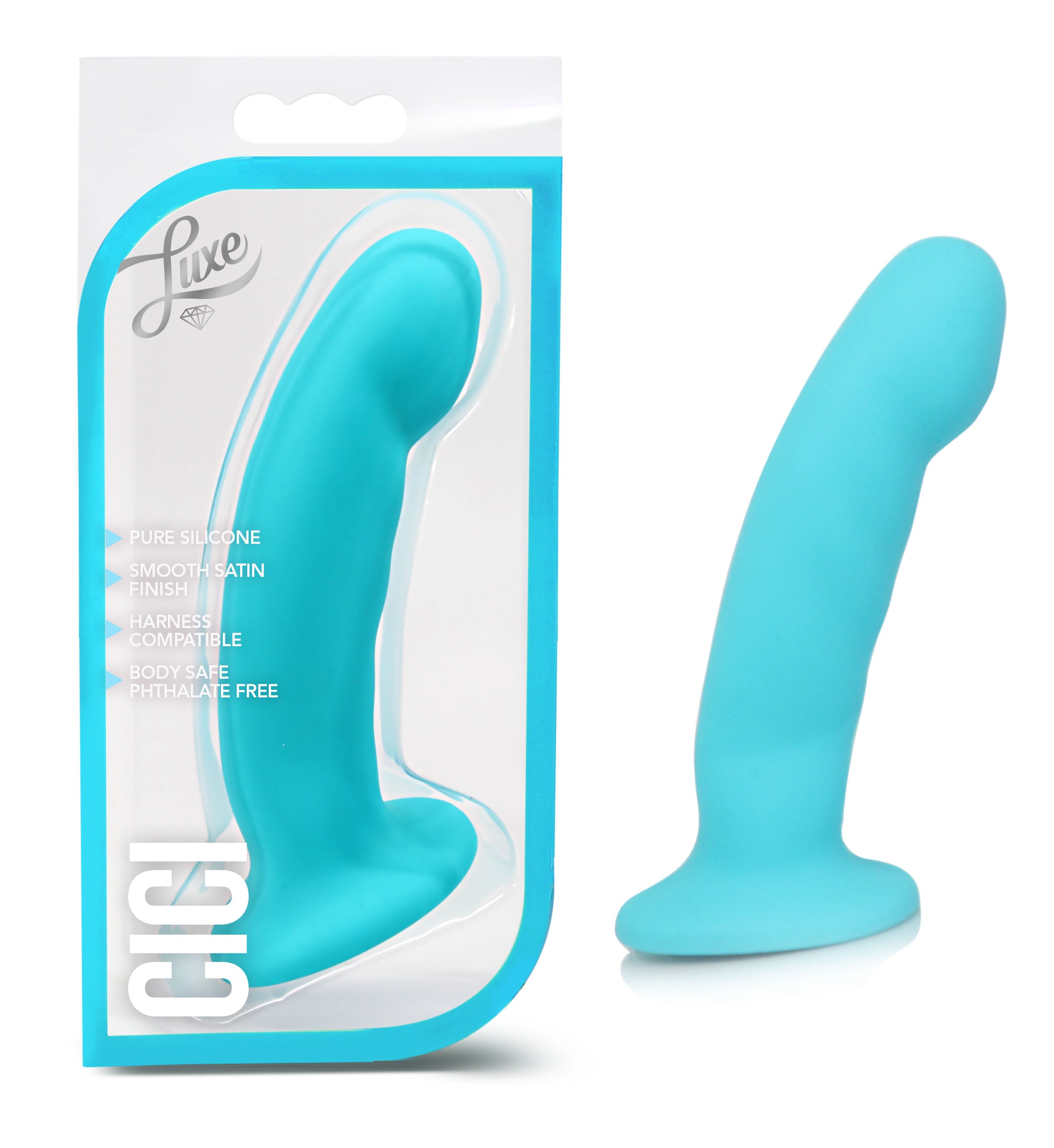 Cici– Silicone G-Spot 5" Dong with Satin Smooth Finish - Pink / Purple / Blue > Dildos > Neutral Dildos