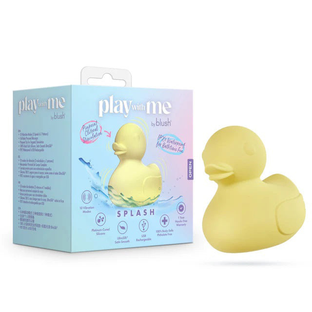 Play With Me Splash Mini Vibrator – 10 Vibration Modes Compact Personal Massager Yellow > Sex Toys For Ladies > Clitoral Vibrators and Stimulators