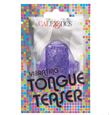 CalExotics Clear Vibrating Tongue Teaser Foil Pack Intimacy Toy Purple Vibrators