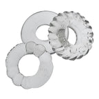 Oxballs Bonemaker (Black) Cockring 3 Pack – Durable Cockring Set > Cock Ring > Sets