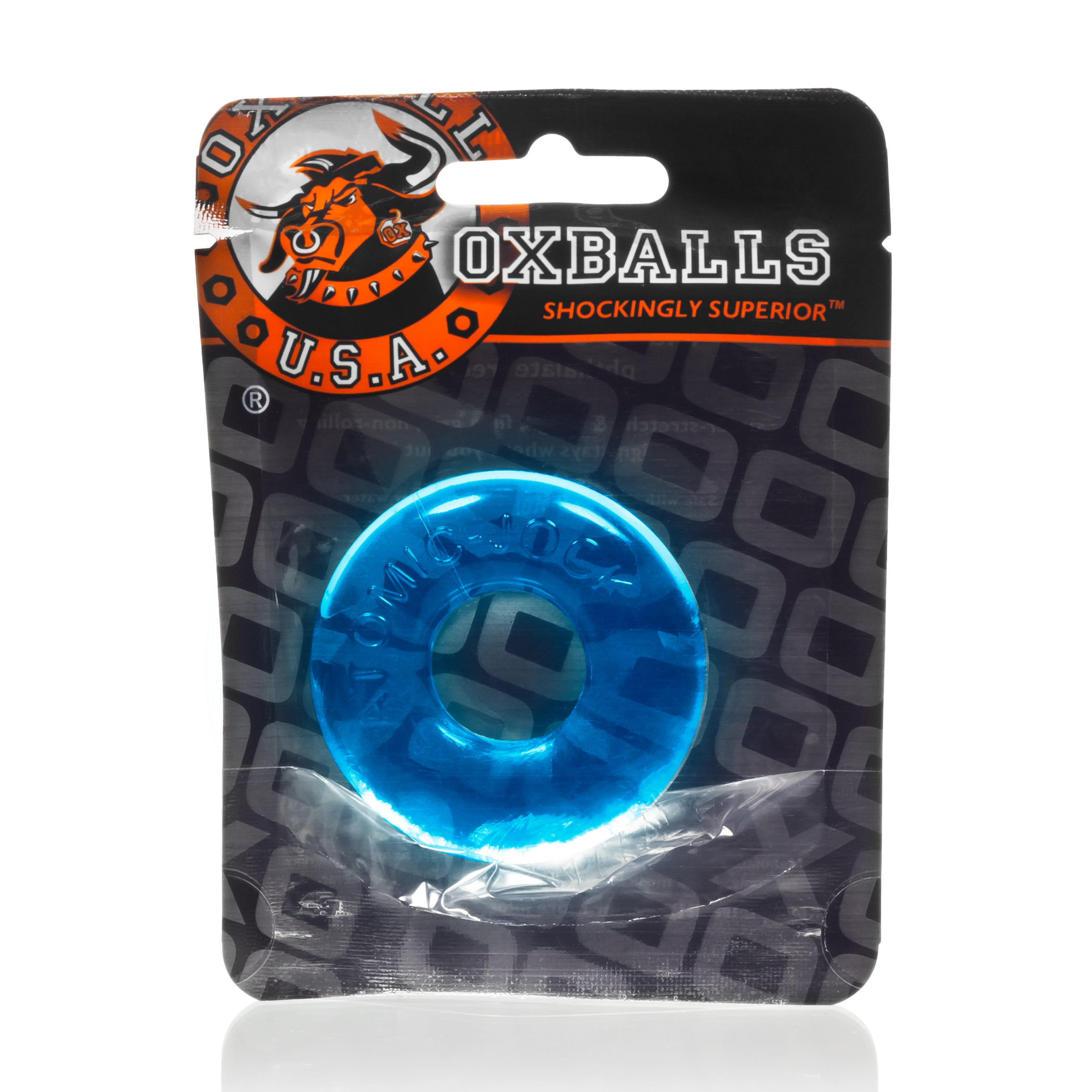 Oxballs Do-Nut 2 Jelly Cock Ring Soft Stretchy Ice Blue Secondary image