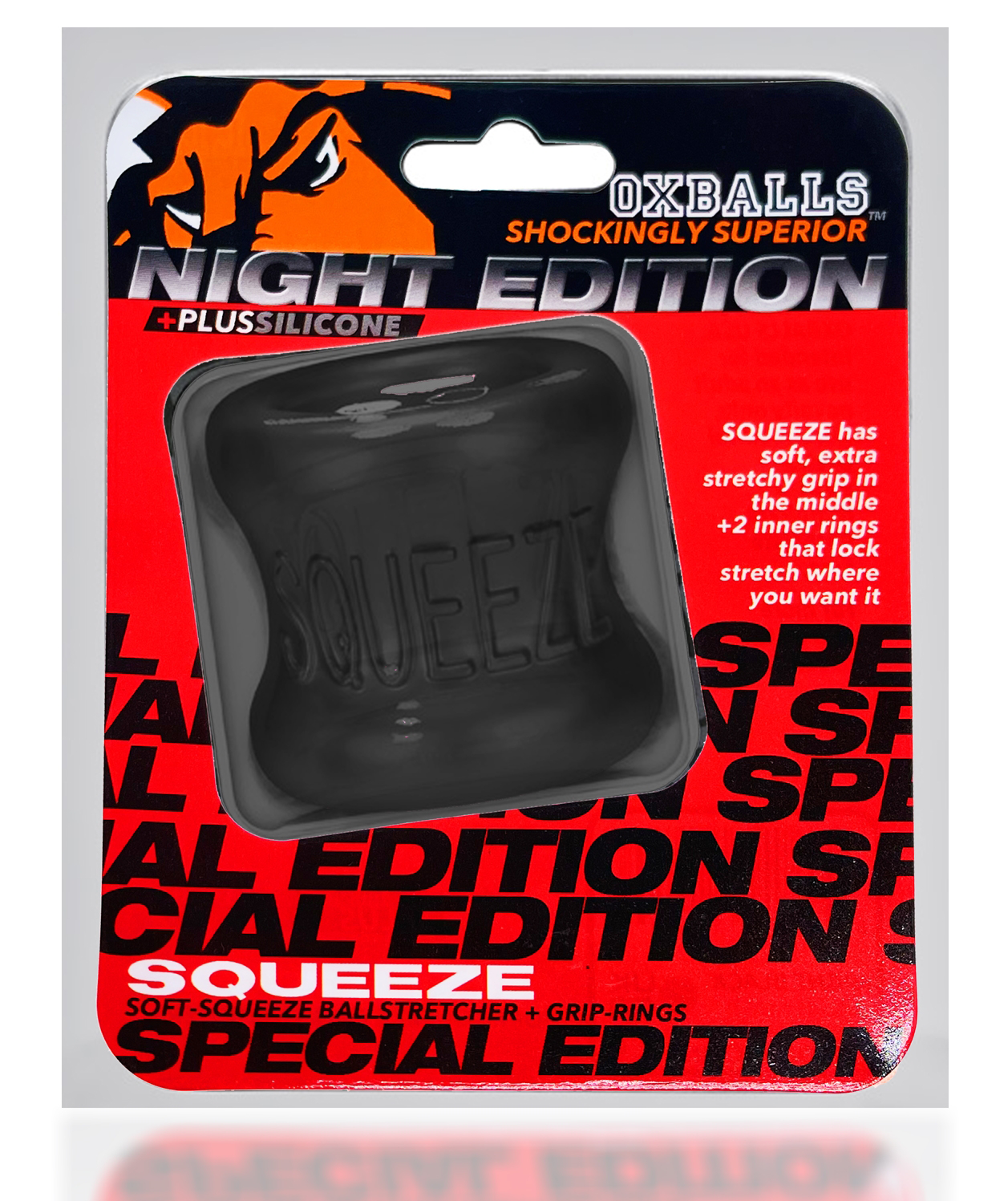 Oxballs Squeeze Ballstretcher Plus Silicone Special Edition Night Black Secondary image