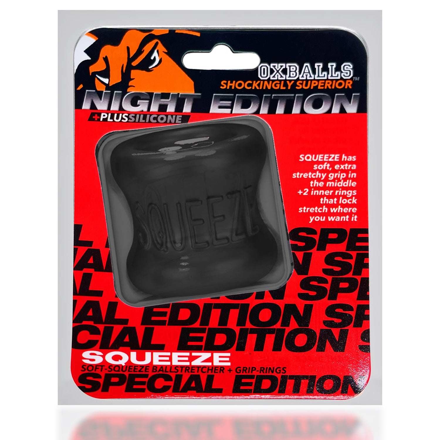 Oxballs Squeeze Ballstretcher Plus Silicone Special Edition Night Black Ball Stretcher