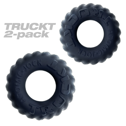 Oxballs Truckt 2 Piece Cockring Plus Silicone Special Edition Night Black COCK RING Set