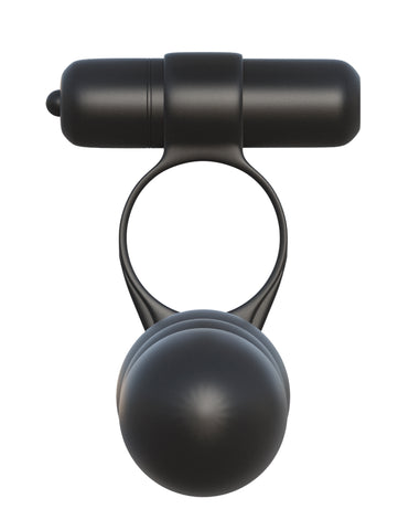 Fantasy Posable Partner Double Penetrator Black Silicone Toy COCK RINGS