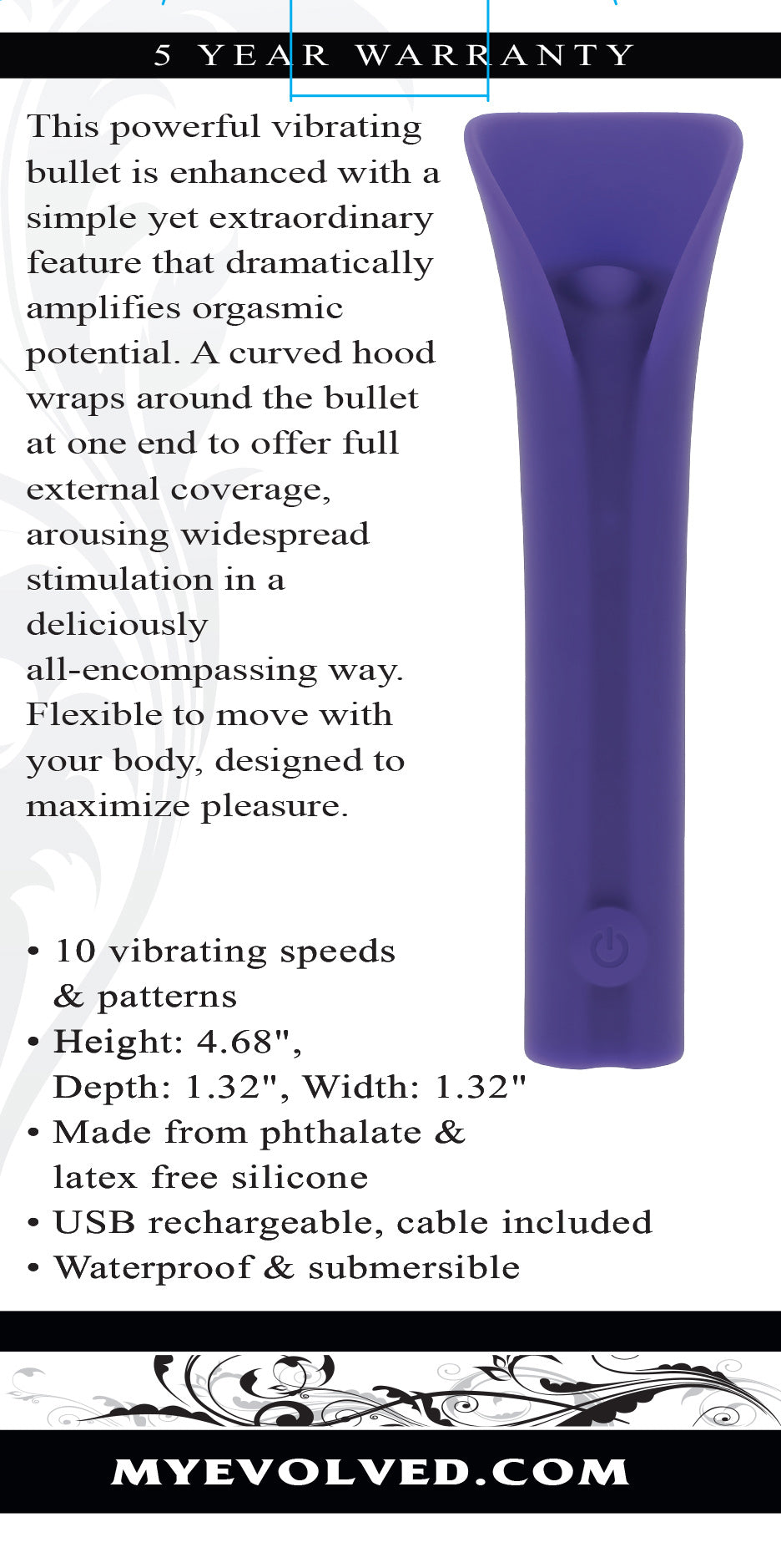 Evolved Full Coverage Stimulator Purple Vibrators