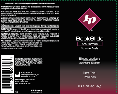 ID Backslide Anal Formula Silicone Lubricant 2.2 oz – Concentrated Ultra-Slick Anal Lubricant > Lube > Anal