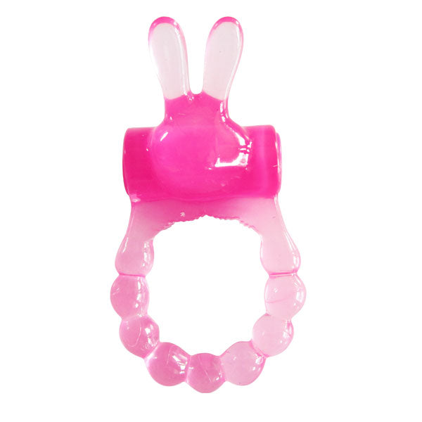 Vibrating Bunny Ring with Single Speed Pink > Cock Ring > Vibrating