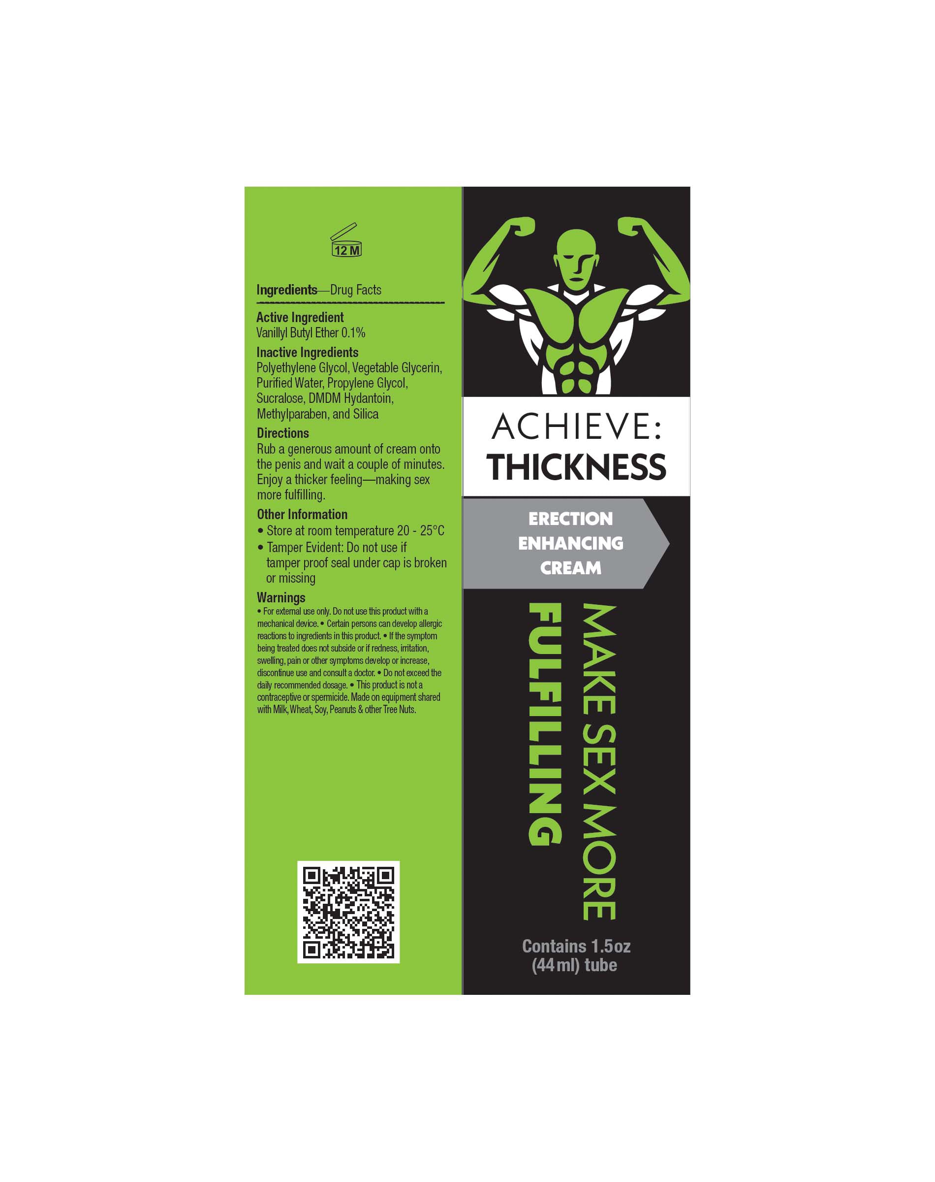 Achieve: Thickness - Erection Enhancing Cream for Men 44 ml ENHANCERS