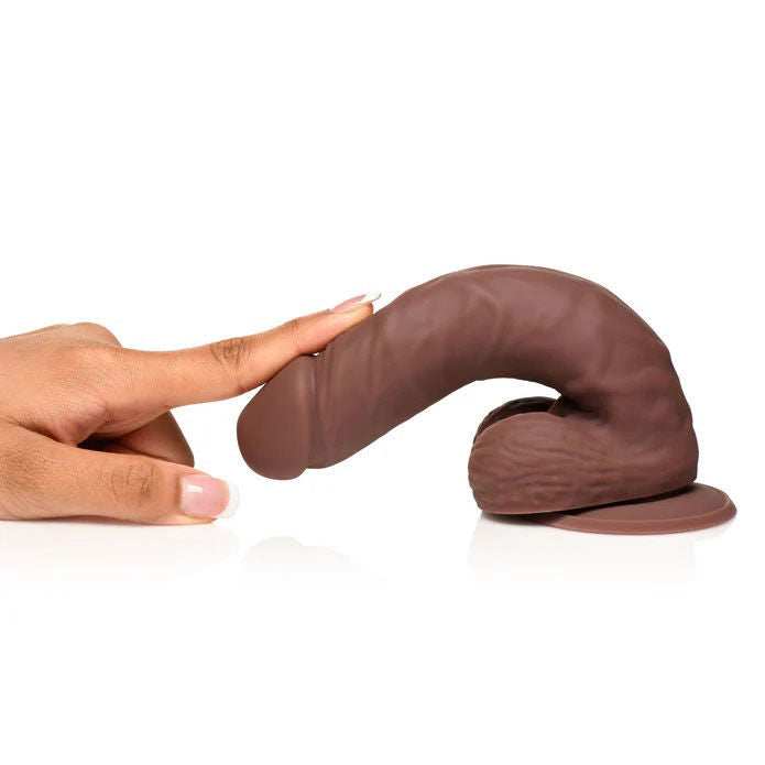 7 Inch Silicone Dildo with Realistic Head and Balls Light > Dildos > Realistic Dildos