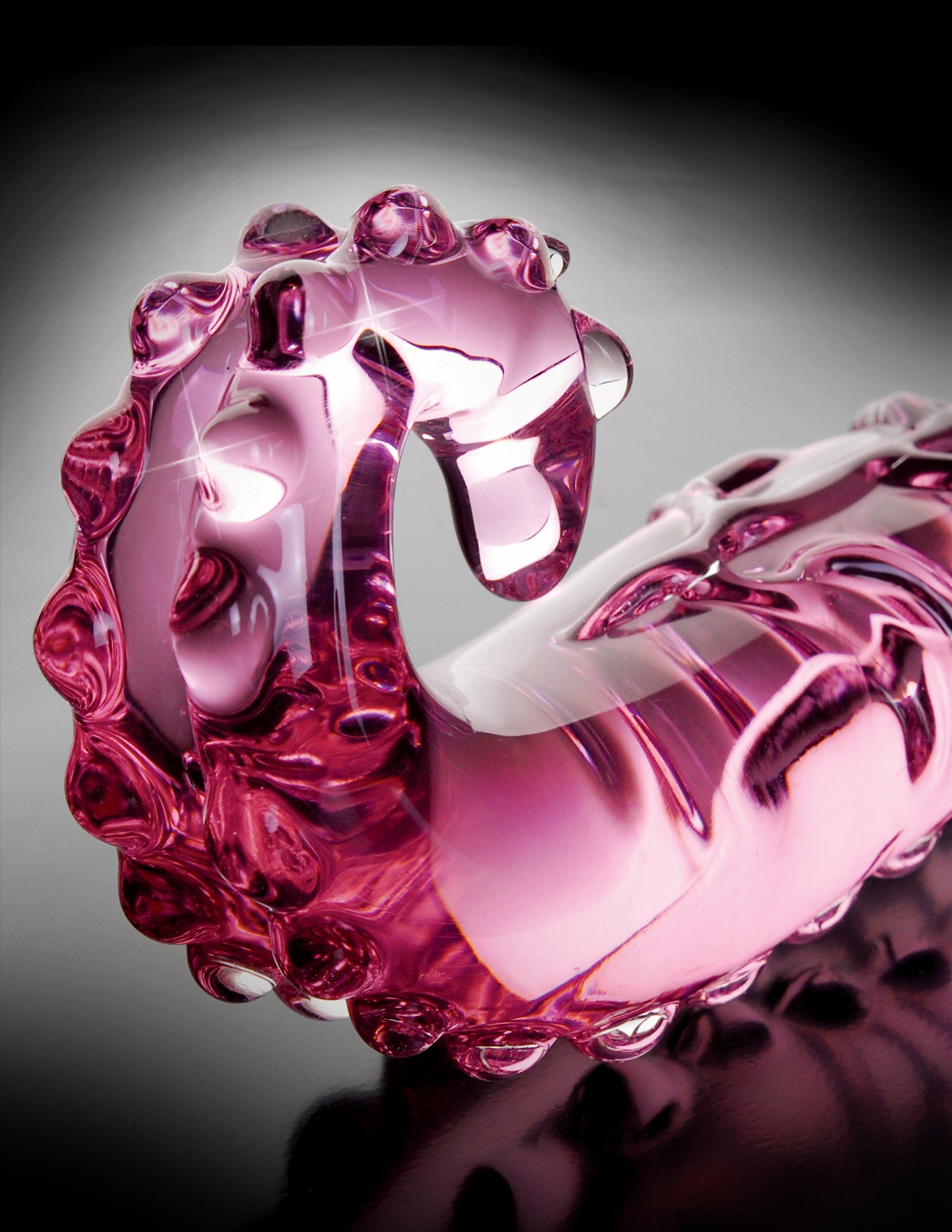 Icicles Pink Glass Massager Handcrafted Luxurious Glass Toy > Glass > Toys