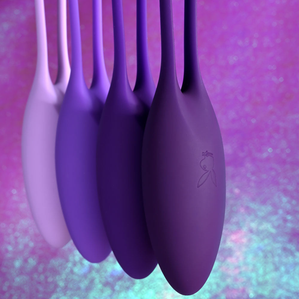 Playboy Pleasure Put In Work Kegel Ball Set – 4-Piece Pelvic Floor Exercise Kit > Sex Toys For Ladies > Kegel Exercise