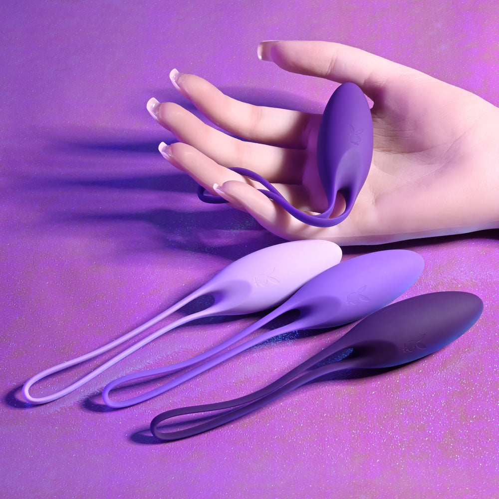Playboy Pleasure Put In Work Kegel Ball Set – 4-Piece Pelvic Floor Exercise Kit > Sex Toys For Ladies > Kegel Exercise