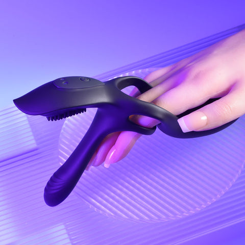 Playboy Pleasure The 3 Way USB Rechargeable Cock Ring 16.5 cm Cock Rings Vibrating