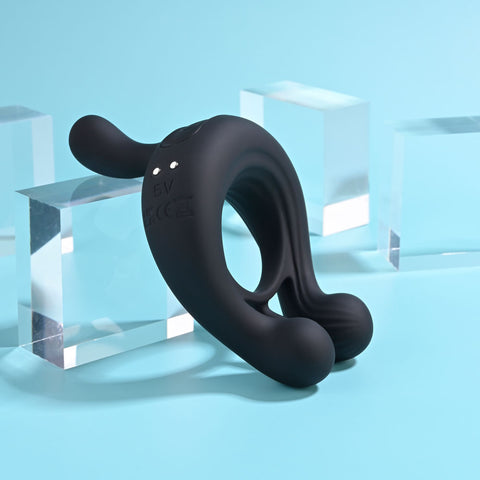 Playboy Pleasure Triple Play USB Rechargeable Cock Ring With Wireless Remote Cock Rings Vibrating
