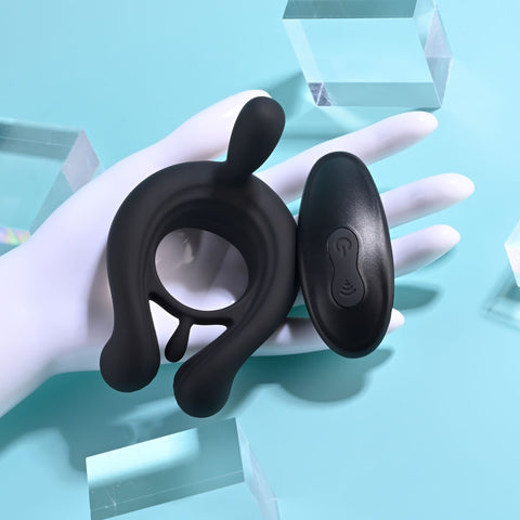 Playboy Pleasure Triple Play USB Rechargeable Cock Ring With Wireless Remote Cock Rings Vibrating