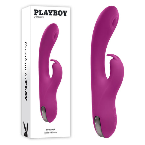 Playboy Pleasure THUMPER Velvet Silicone Rabbit Vibrator VIBRATORS-RABBIT