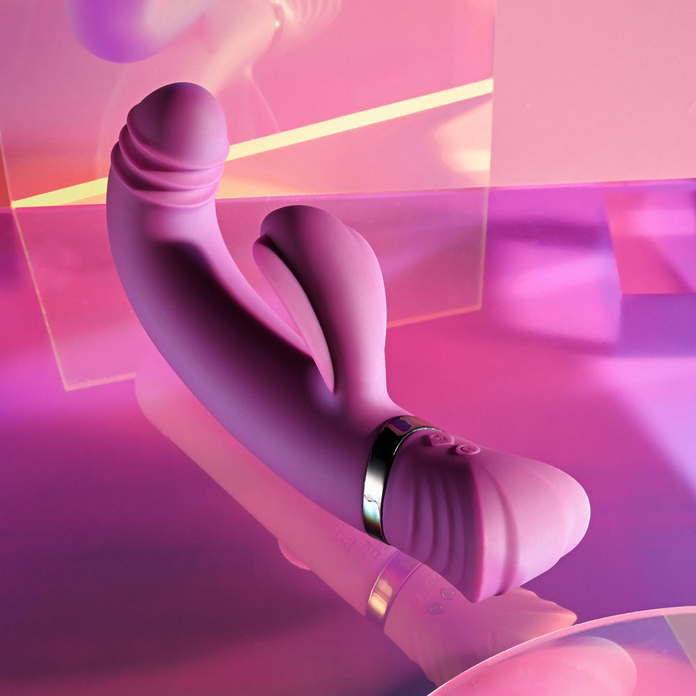 Playboy Pleasure TAP THAT 16.5cm G-Spot Vibrator with Tapping Action > Vibrators > Ladies > Rabbit Multi