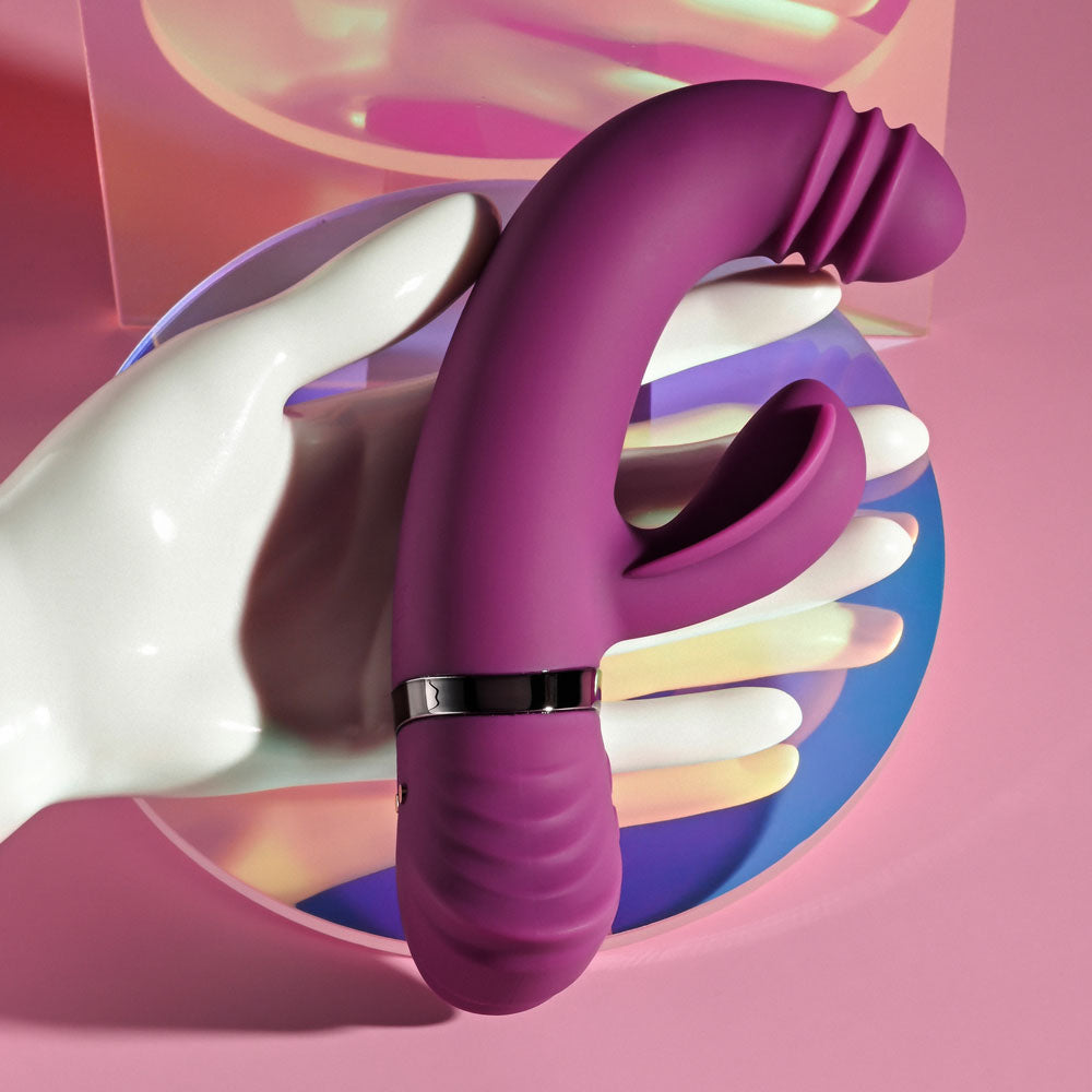 Playboy Pleasure TAP THAT 16.5cm G-Spot Vibrator with Tapping Action > Vibrators > Ladies > Rabbit Multi