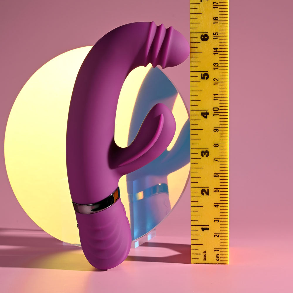 Playboy Pleasure TAP THAT 16.5cm G-Spot Vibrator with Tapping Action > Vibrators > Ladies > Rabbit Multi