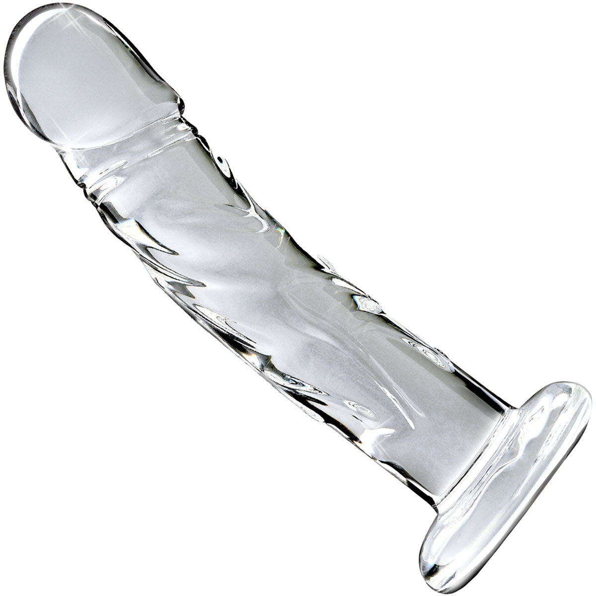 Icicles Clear Glass Massager with Curved G-Spot and P-Spot Stimulator > Glass > Dildos