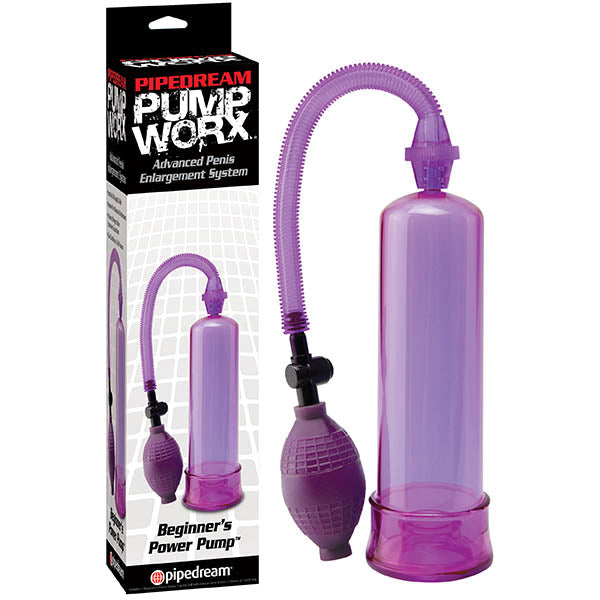 Pump Worx Beginner Power Pump Penis Pump Purple PUMPS