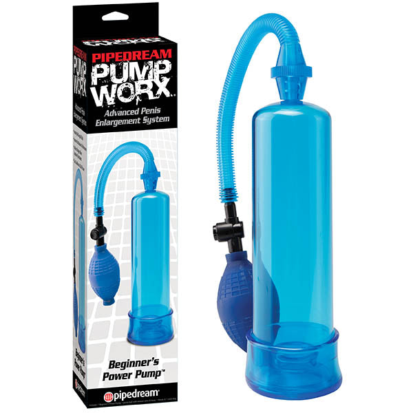 Pump Worx Beginner Power Pump Penis Pump Blue PUMPS