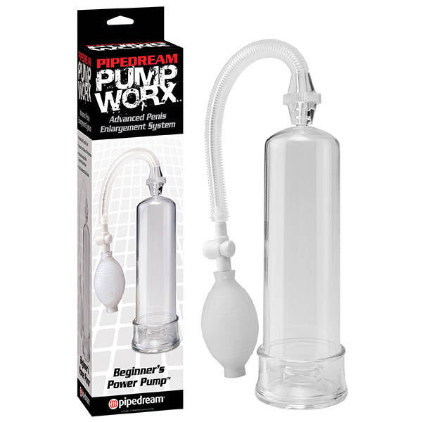 Pump Worx Beginner Power Pump Penis Pump for Enhanced Size and Confidence Clear PUMPS