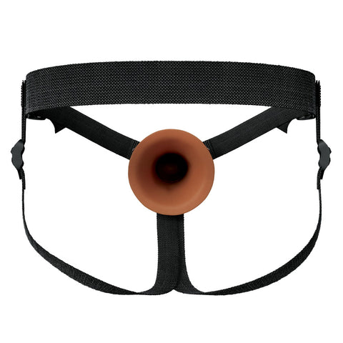 Fx Elite 6 Inch Silicone Hollow Strap On Tan STRAP-ONS