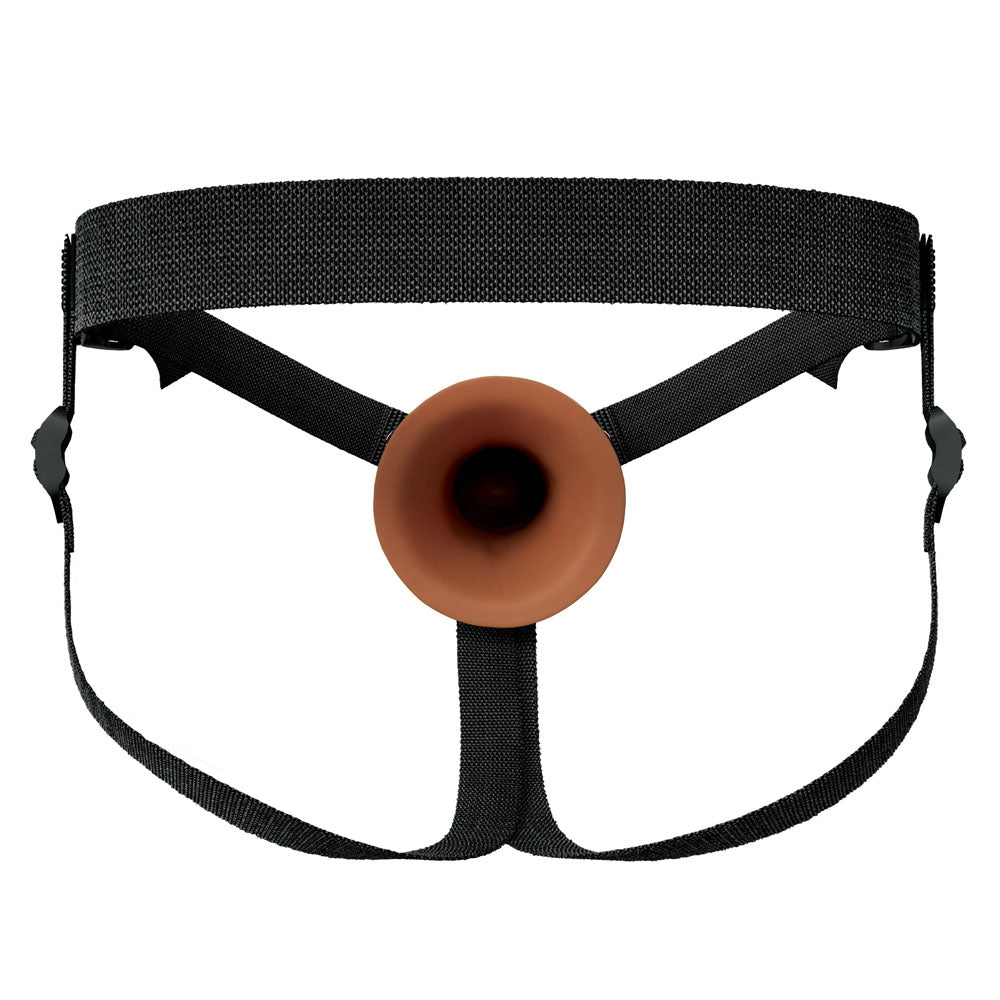 FX Elite 7 Inch Silicone Hollow Strap On in Tan > Dildos > Hollow Strap Ons