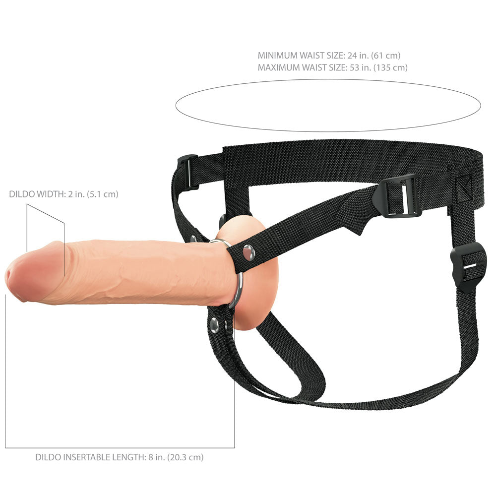 FX Elite 8 Inch Silicone Hollow Strap-On 20cm Strap-On > Dildos > Hollow Strap Ons