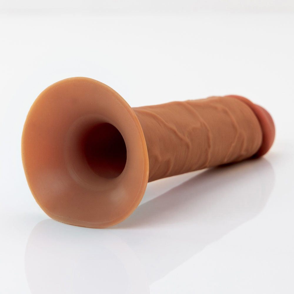 FX Elite 8 Inch Silicone Hollow Strap On Tan 20 cm Hollow Strap On Dildos & Dongs