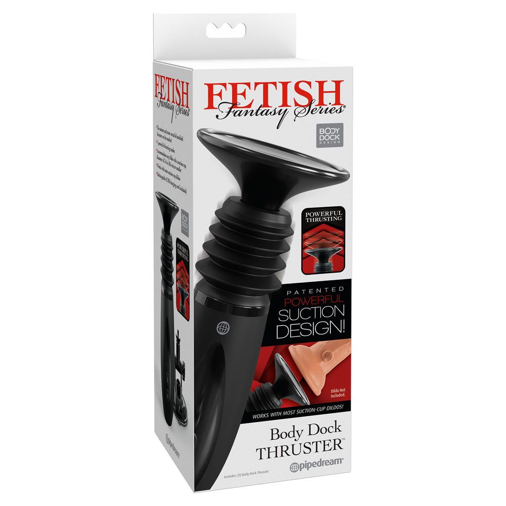 Fetish Fantasy Series Body Dock Handheld Thruster with Seven Thrusting Modes Black Suction Stimulator